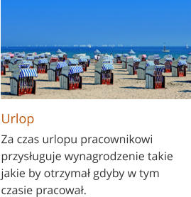 Urlop Za czas urlopu pracownikowi przysługuje wynagrodzenie takie jakie by otrzymał gdyby w tym czasie pracował.